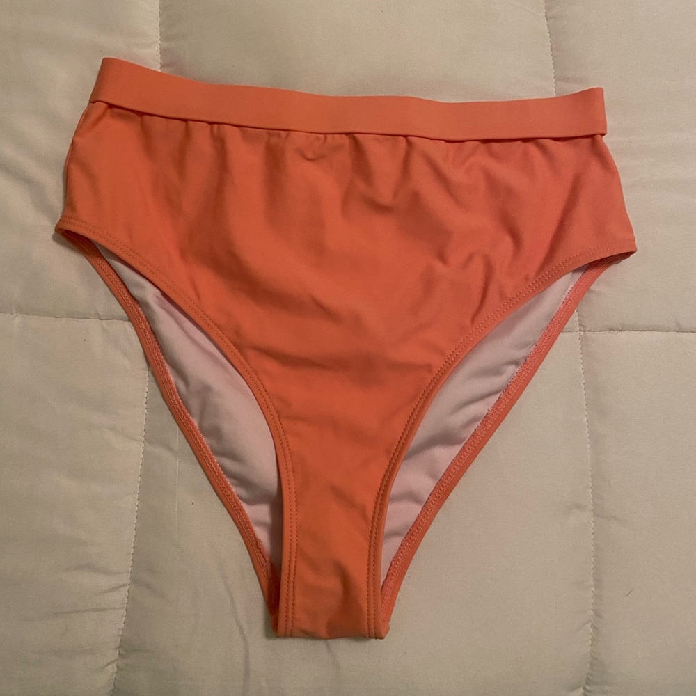 Coral High Cut Bikini Bottoms